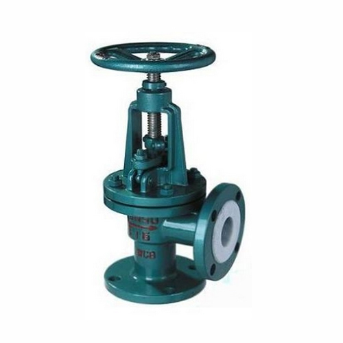 J44F46角式衬氟截止阀